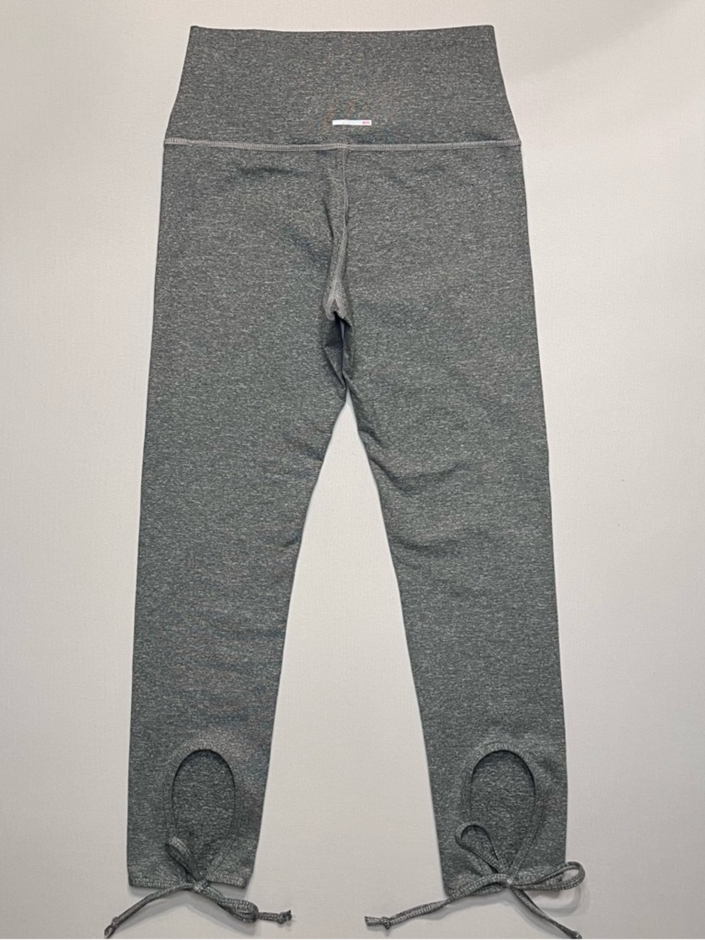 aerie Heather Grey High-Waist Capri Leggings with Ankle Keyhole - Picture 4 of 6